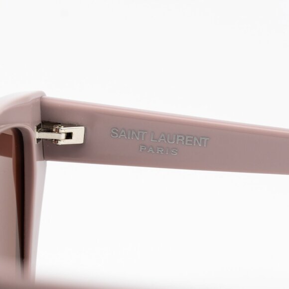 Saint Laurent Women Sunglasses Nude Pink Brown Cat Eye SL 276 MICA 058 BRAND NEW - Picture 8 of 17
